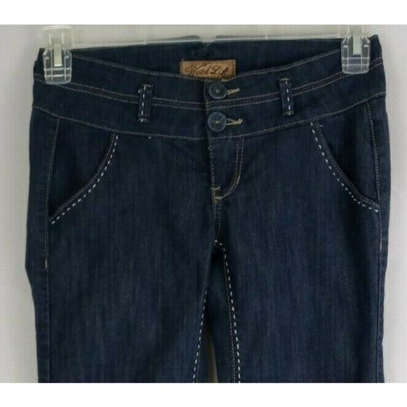 Watch LA Women's Thick Stitched Jeans With Big Button Accents Size 3 - Picture 4 of 9